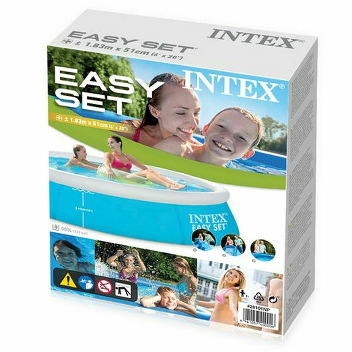 Upplåsbar bassäng EASY SET Intex 28101NP 886 L 880 L 183 x 51 x 183 cm - 10