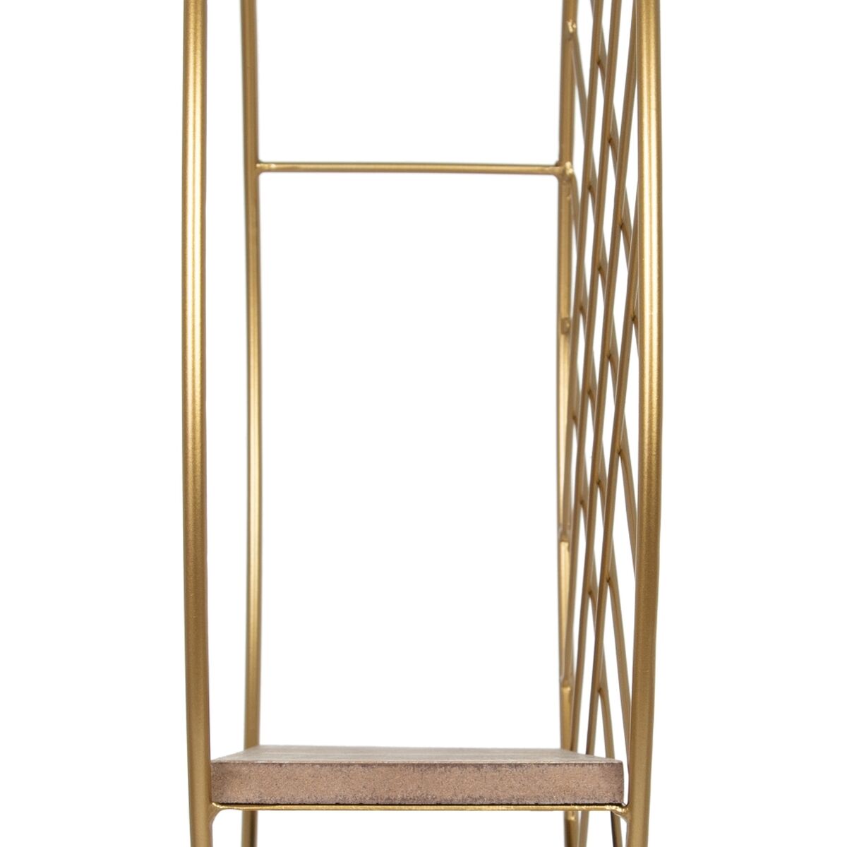 Hyllor 51 x 14 x 51 cm Naturell Gyllene Metall Trä - 2