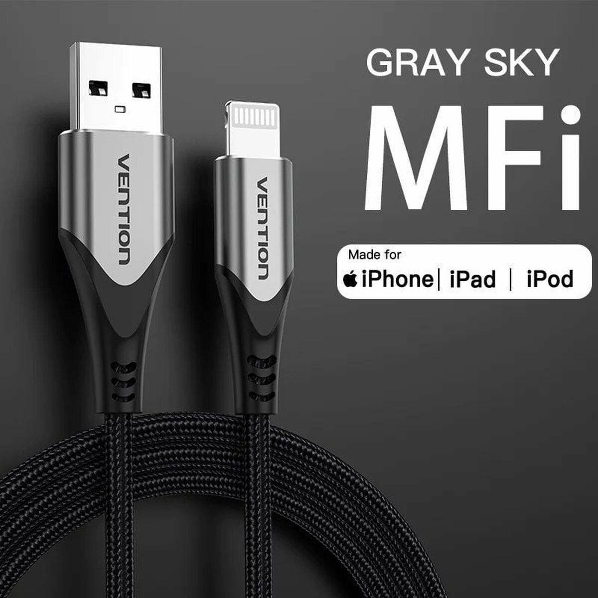 Kabel Lightning Vention LABHH 2 m (1 antal) - 2