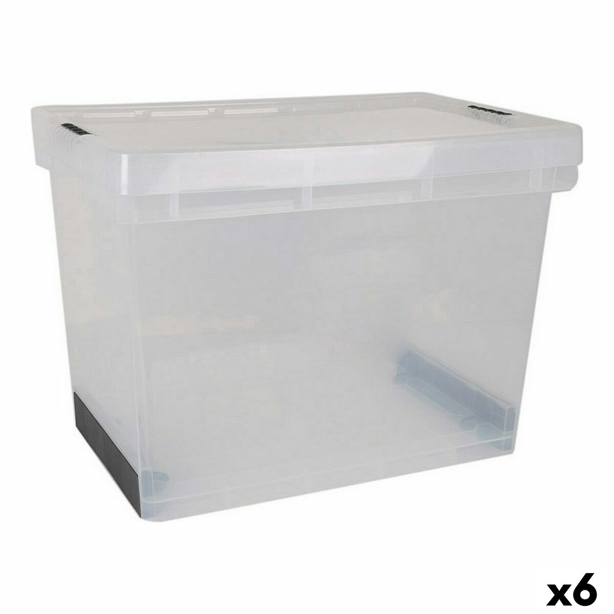 Förvaringslåda med lock Evolution Transparent 39 x 29 x 20,5 cm (6 antal) (39 x 29 x 20,5 cm)