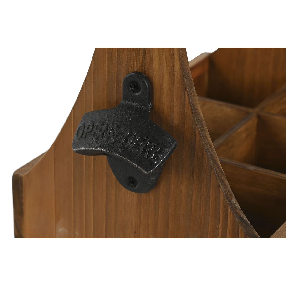 Box Home ESPRIT Cold Beer Brun Metall Granträ 6 flaskor 27 x 19 x 26 cm - 3