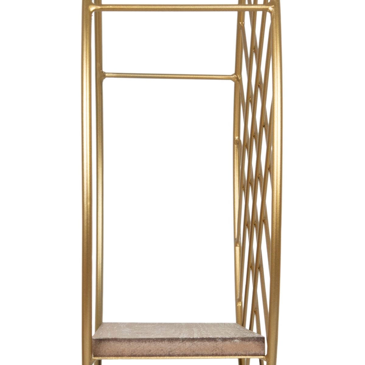 Hyllor Naturell Gyllene Metall Trä 43 x 13 x 43 cm - 2