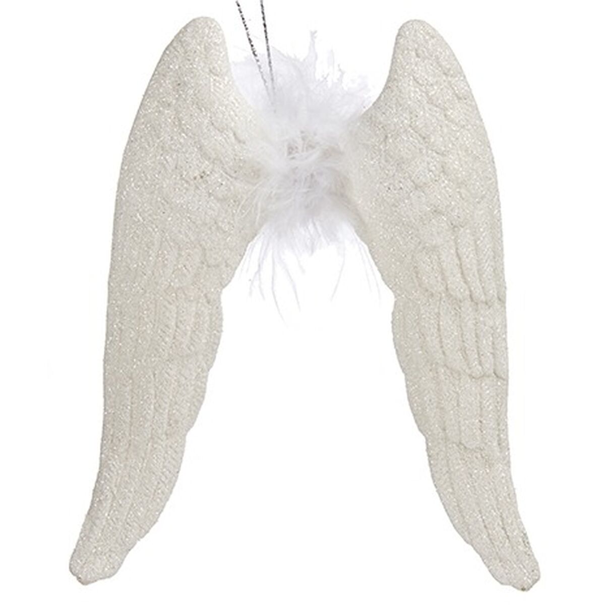 Julgranskula Krist+ Vit Plast Glitter Änglavingar 12,5 x 15 x 2,5 cm (24 antal) - 2
