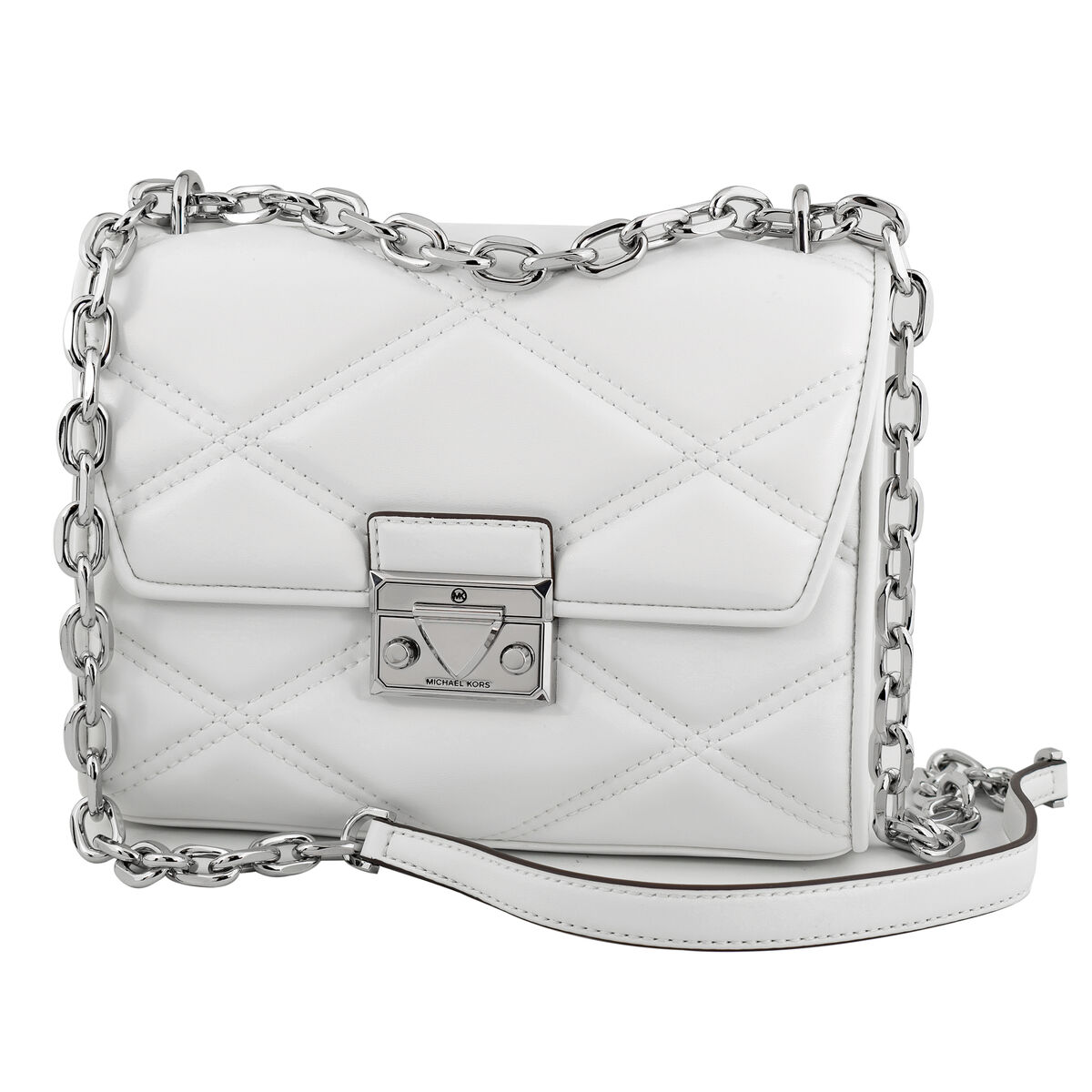 Damväska Michael Kors Serena Vit 22 x 16 x 9 cm
