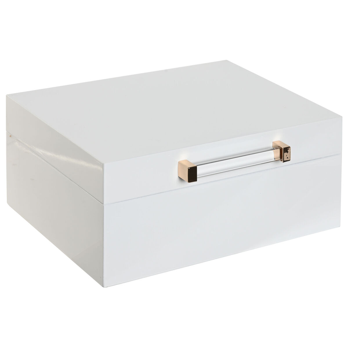 Smyckeskrin Home ESPRIT Vit Kräm Trä Trä MDF 20 x 15,5 x 9,5 cm - 3