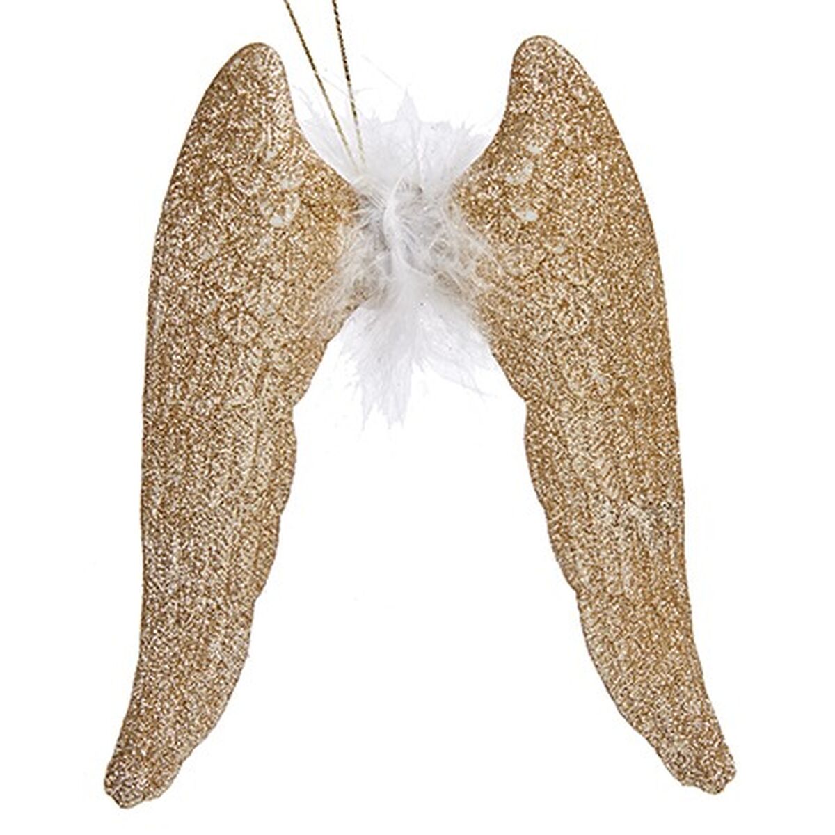 Julgranskula Krist+ Champagne Plast Glitter Änglavingar 12,5 x 15 x 2,5 cm (24 antal) - 4