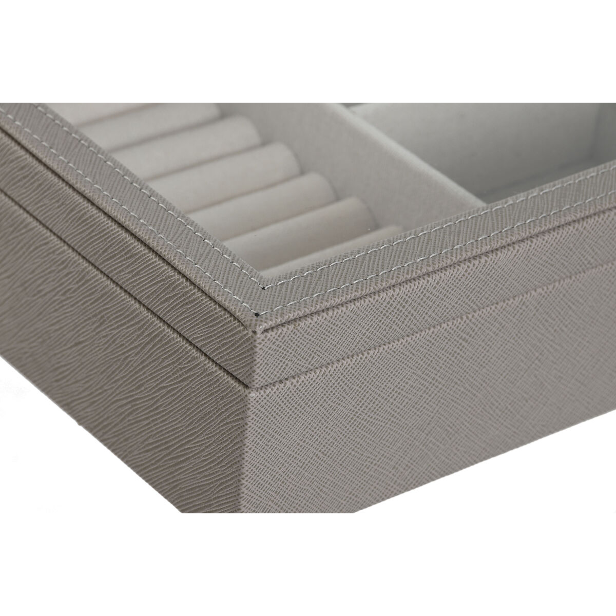 Smyckeskrin Home ESPRIT Beige Glas 29,5 x 19,5 x 6 cm - 4