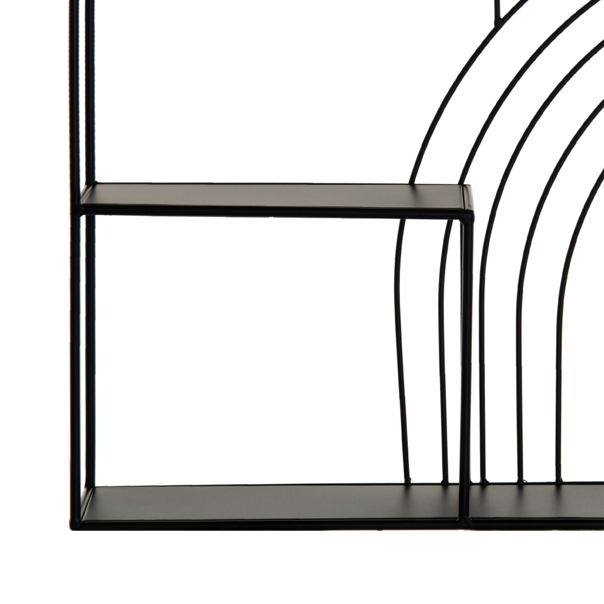 Bokhylla 51 x 13 x 76,5 cm Svart Metall - 4