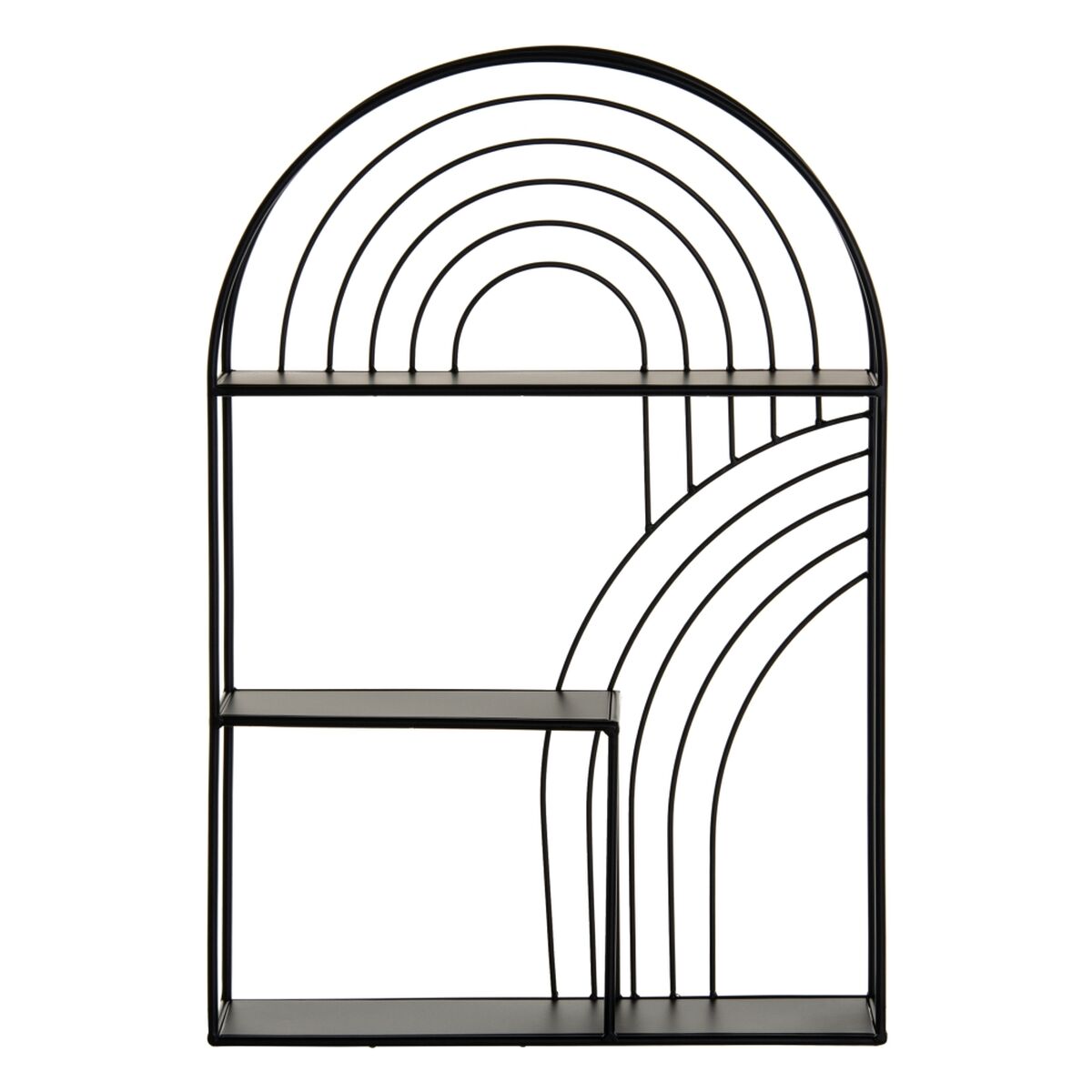 Bokhylla 51 x 13 x 76,5 cm Svart Metall