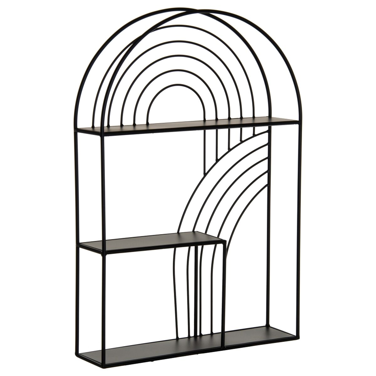 Bokhylla 51 x 13 x 76,5 cm Svart Metall - 7