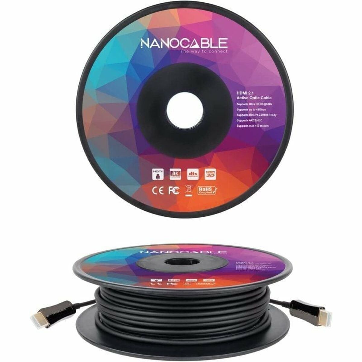 Kabel HDMI NANOCABLE 10.15.2180 80 m Svart - 2