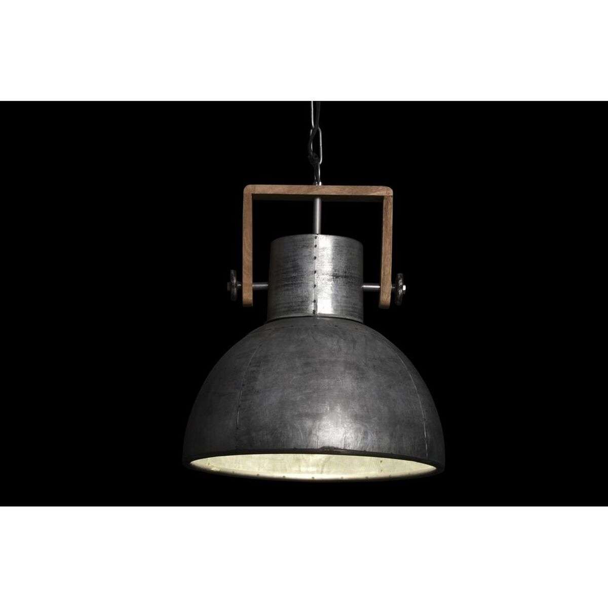 Taklampa DKD Home Decor Brun Silvrig Metall Mangoträ 50 W 40 x 40 x 50 cm - 10