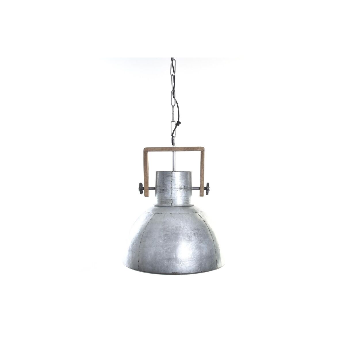 Taklampa DKD Home Decor Brun Silvrig Metall Mangoträ 50 W 40 x 40 x 50 cm - 5