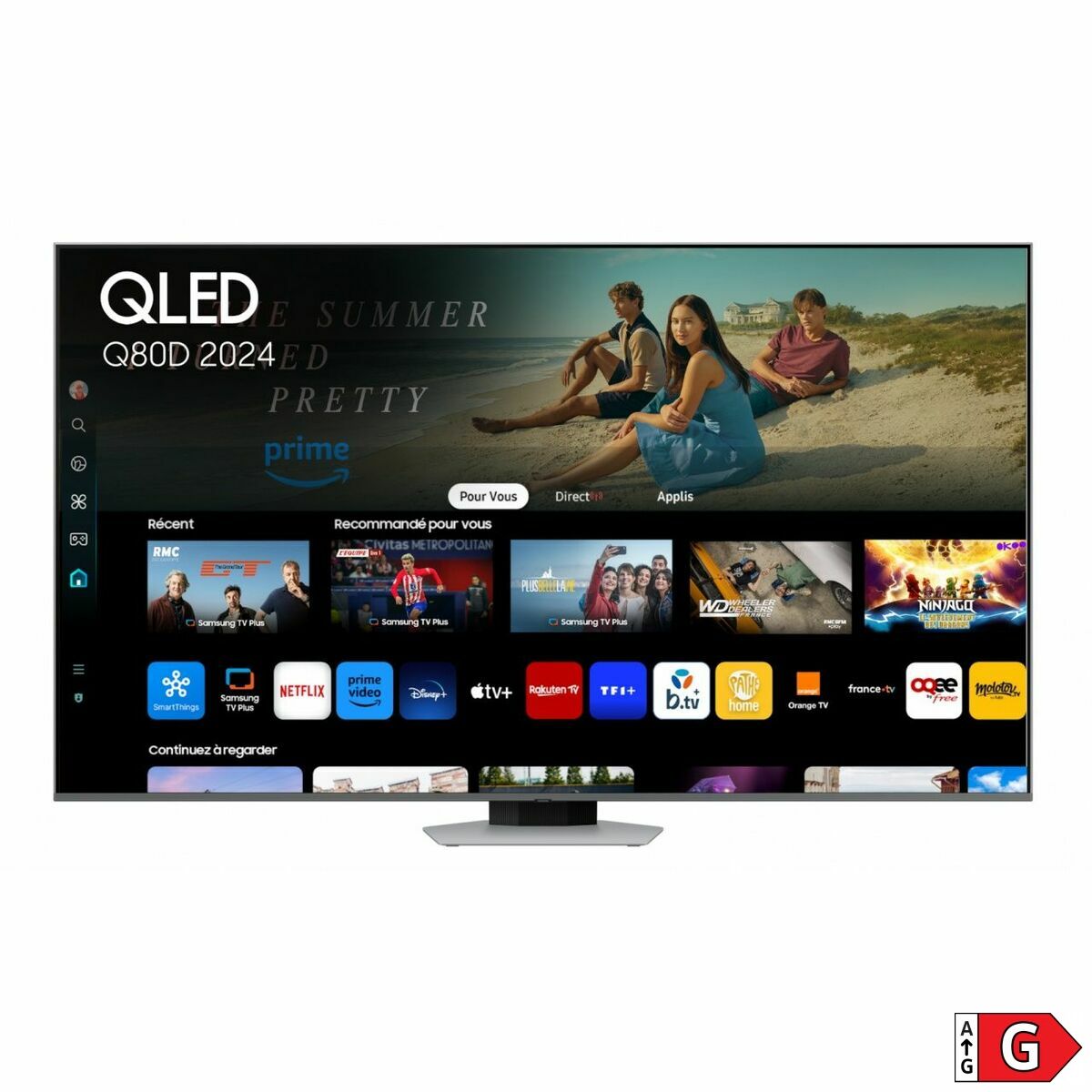 Smart TV Samsung TQ85Q80D 4K Ultra HD QLED AMD FreeSync 85" - 3