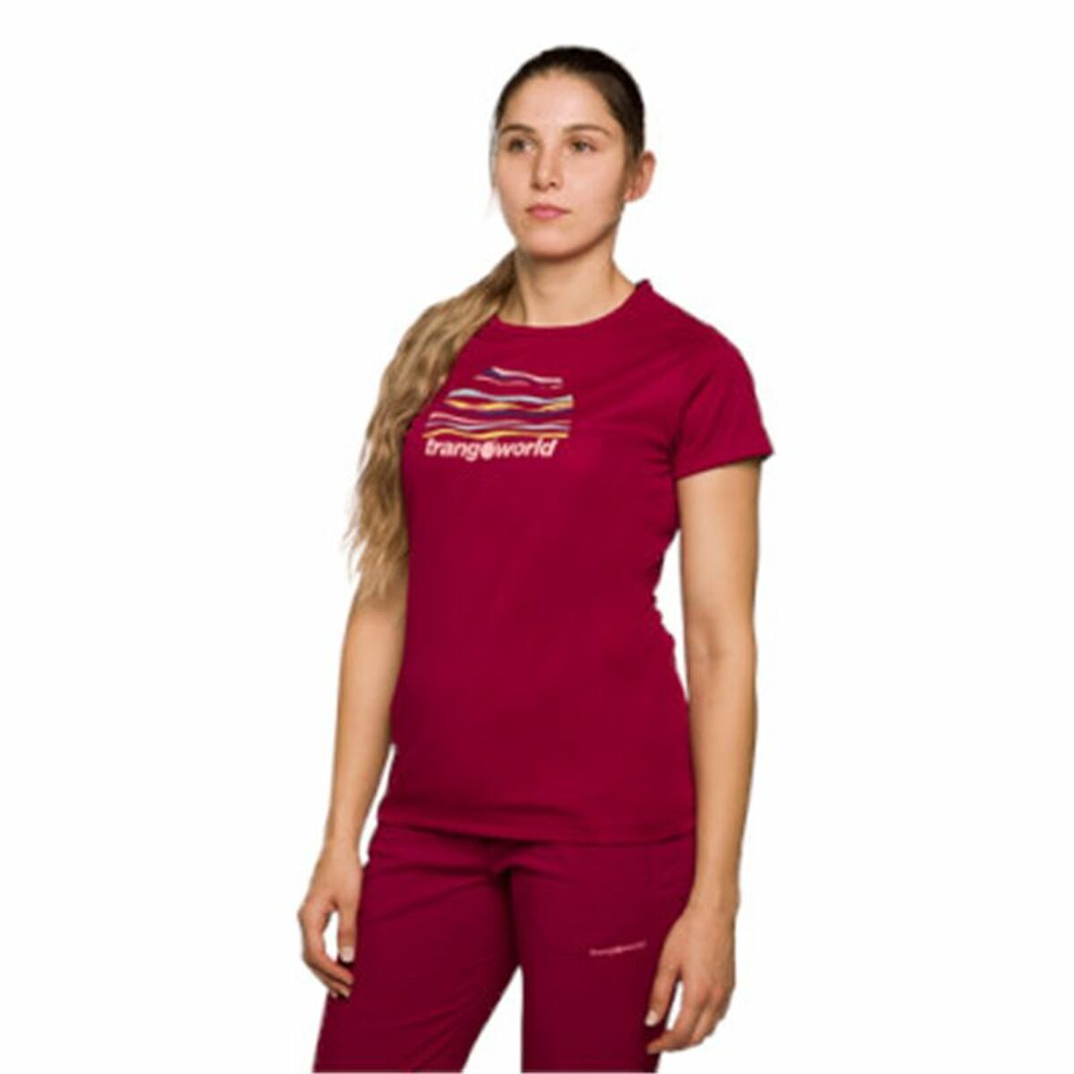 T-shirt med kortärm Dam Trangoworld Trangoworld Sihl Karmosinröd