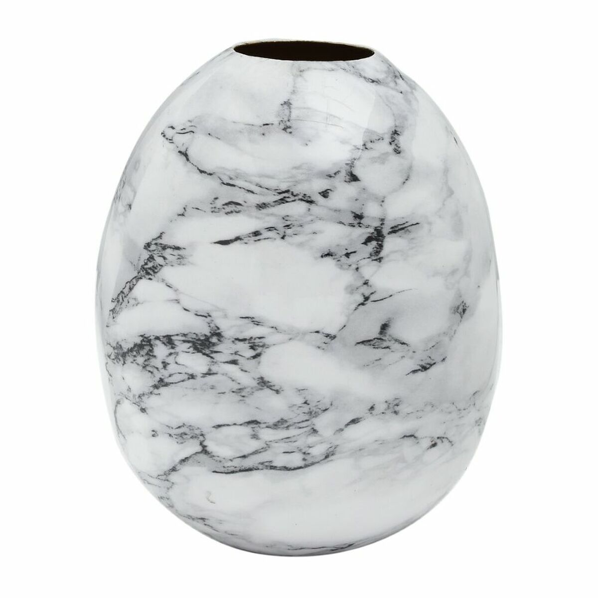 Vas DKD Home Decor Metall Brun Vit Marmor Modern (13 x 13 x 16 cm) (2 antal) - 2