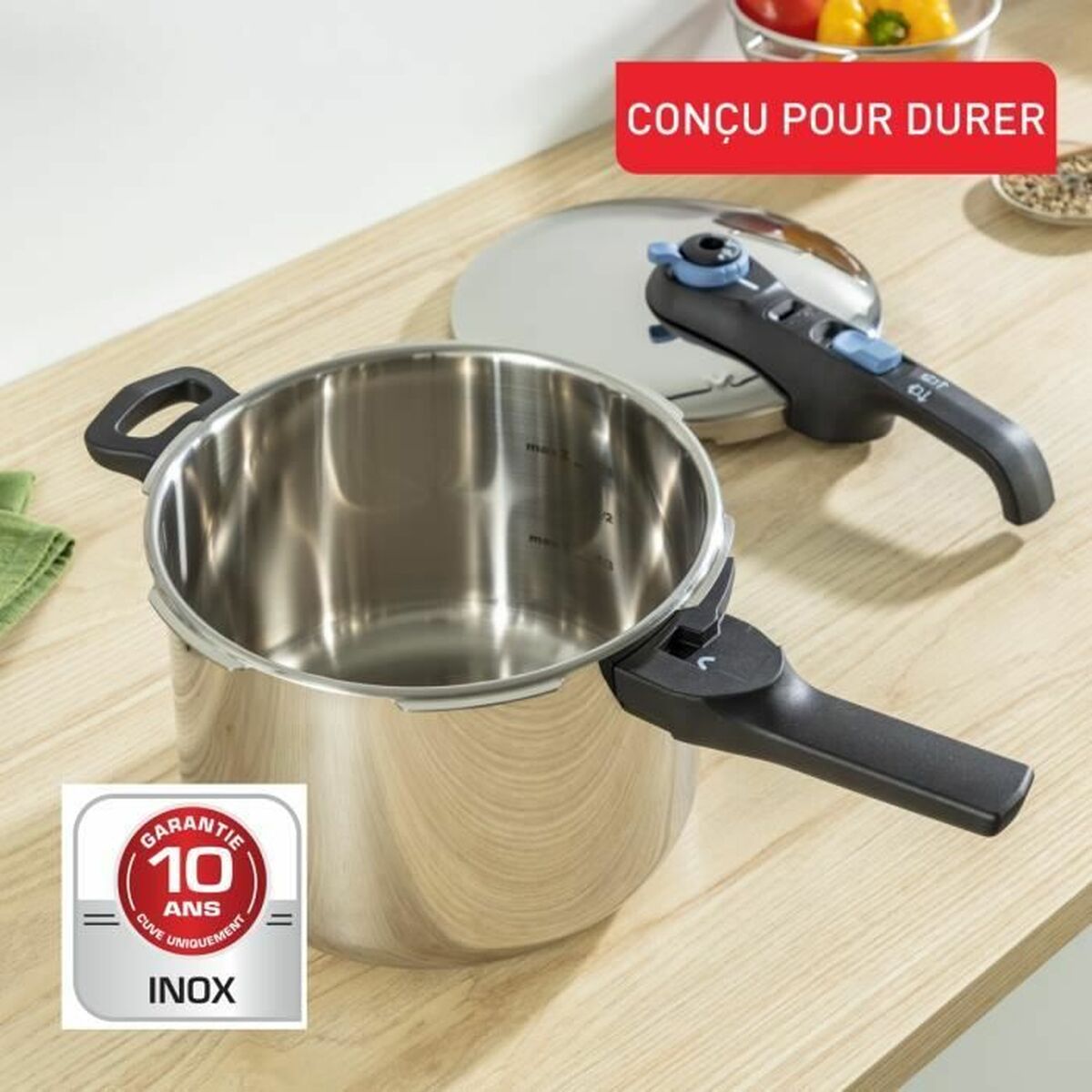 Tryckkokare Tefal 6 L Rostfritt stål - 5