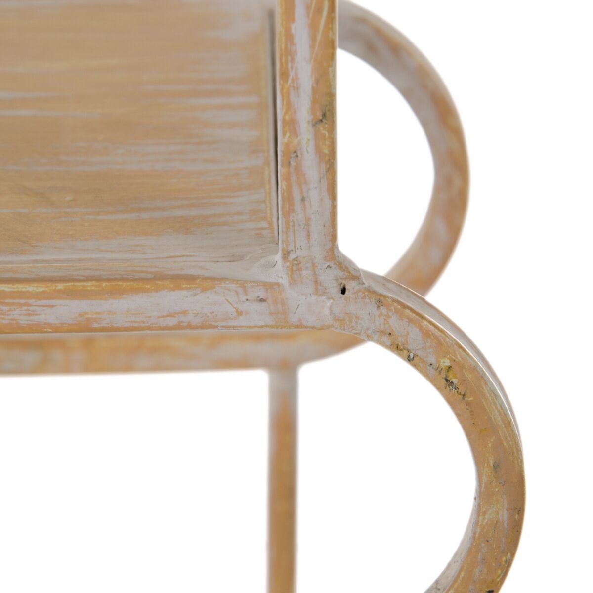 Bokhylla 43 x 13 x 84 cm Naturell Metall Vit - 2
