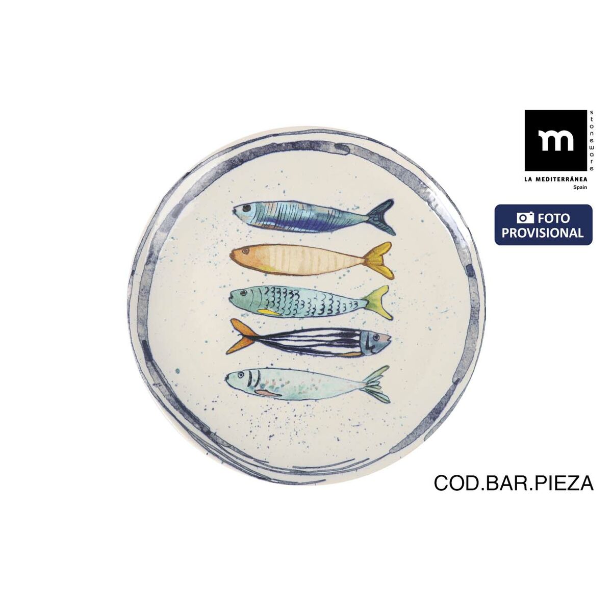 Platt skål La Mediterránea Peixe Ø 26 cm (6 antal) - 3