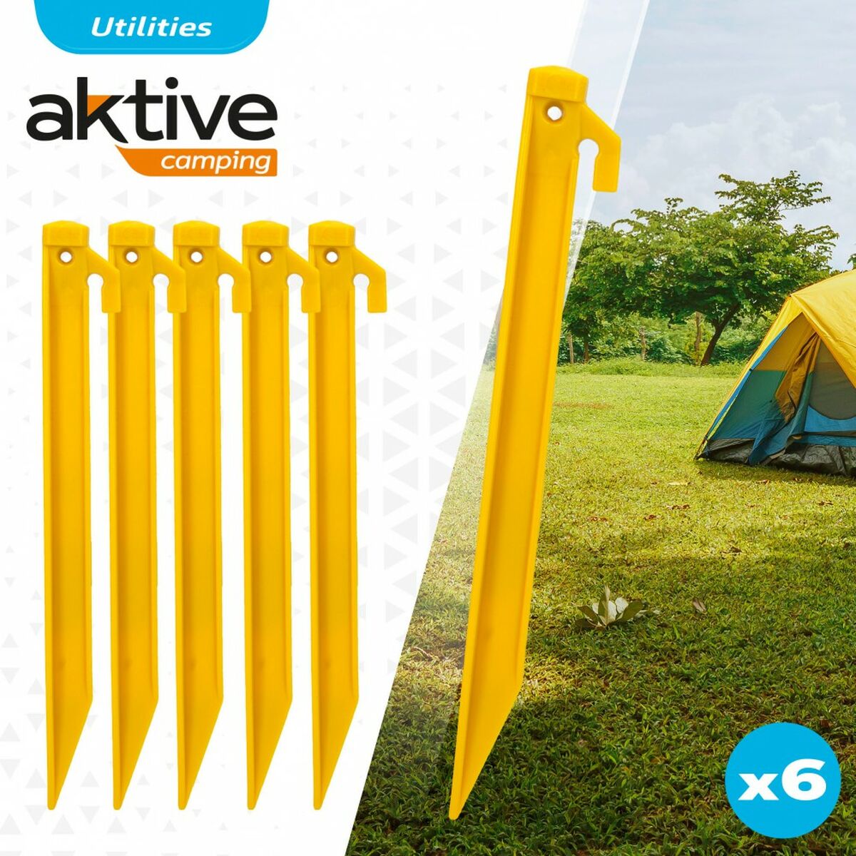 Campingpinne Aktive 6 Delar (24 antal) - 5