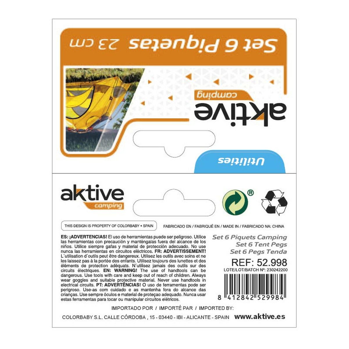 Campingpinne Aktive 6 Delar (24 antal) - 13
