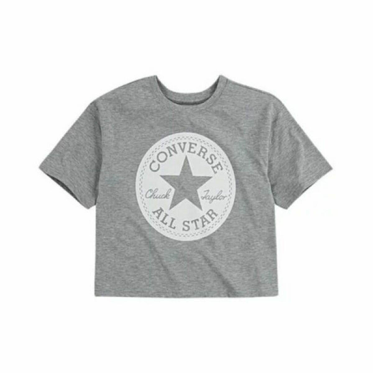 Barn T-shirt med kortärm Converse SIG CHUCK PATCH BOXY TEE Grå