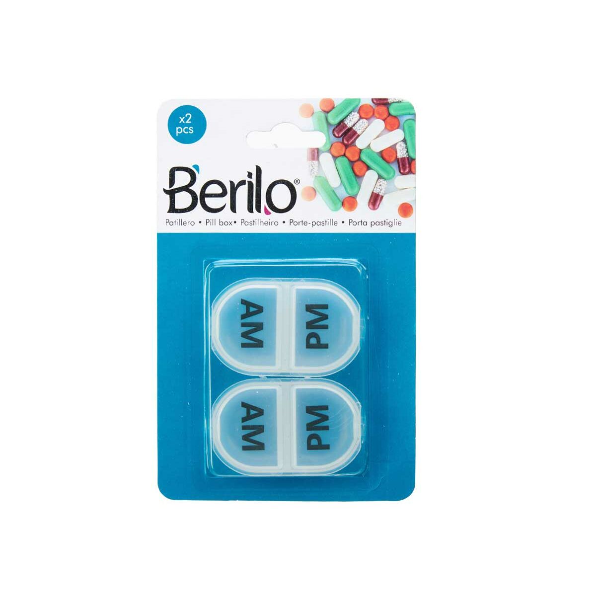 Doseringsask med fack Berilo Transparent Plast 11,5 x 18 x 2,2 cm Set (12 antal) - 6