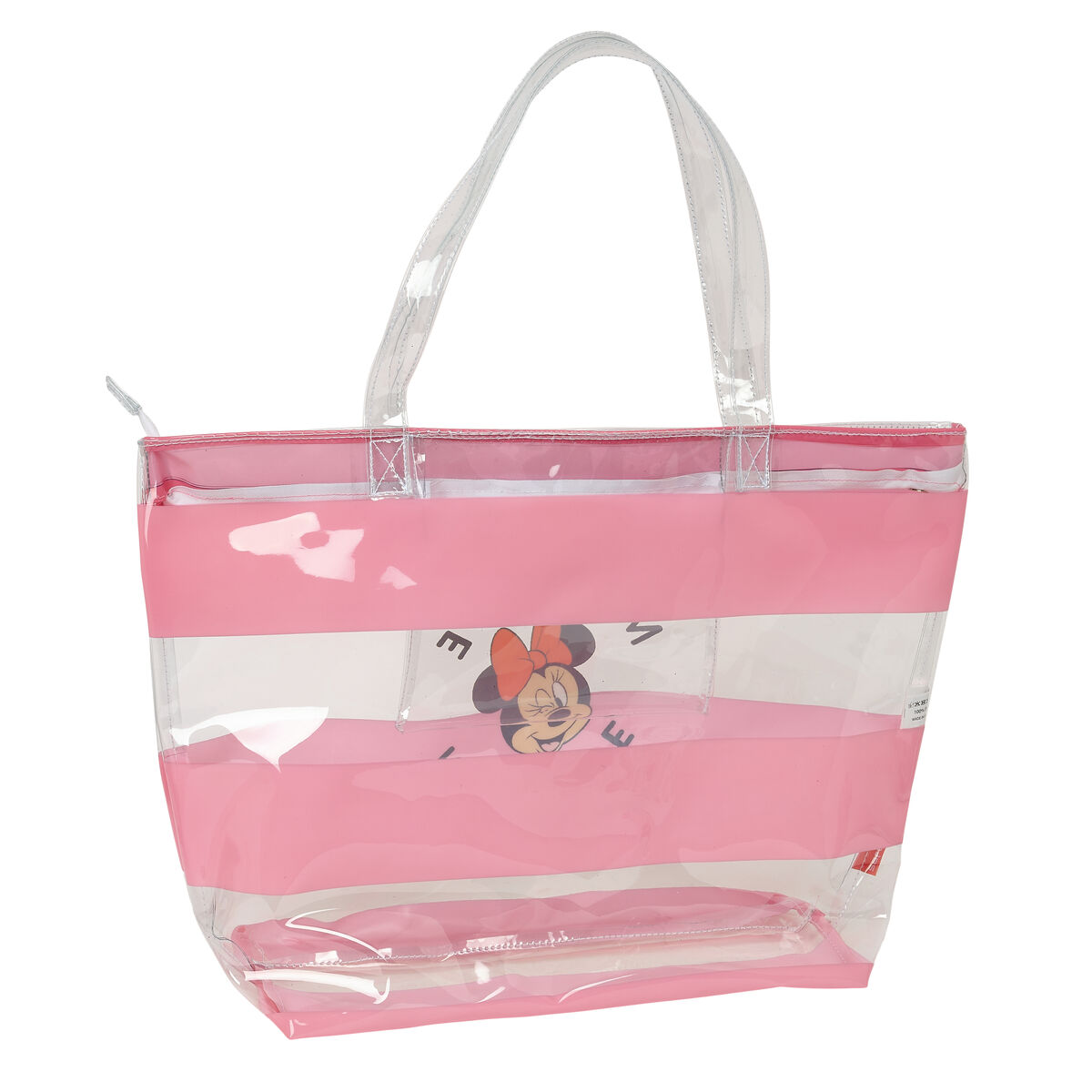 Damväska Minnie Mouse Beach Rosa Transparent - 3