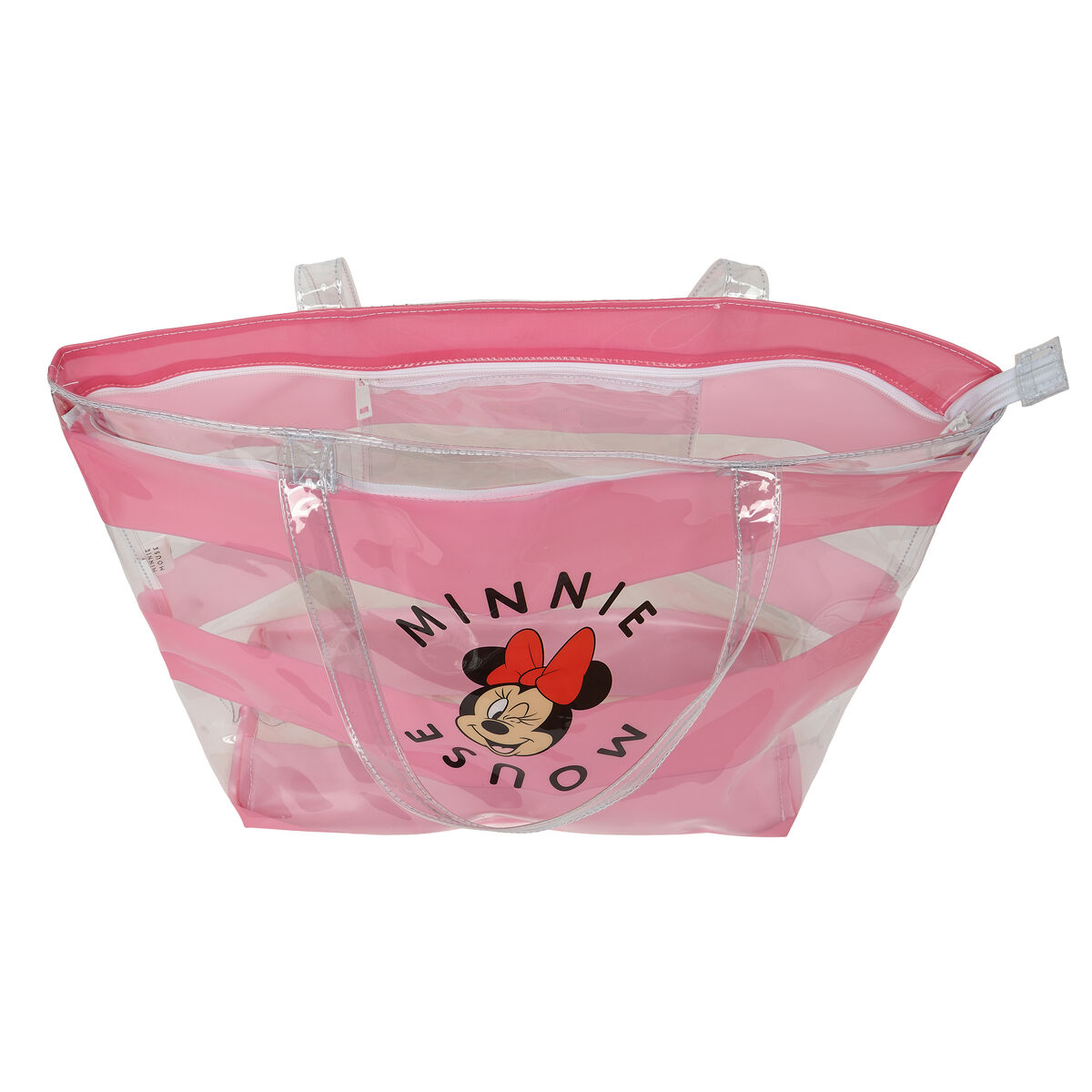 Damväska Minnie Mouse Beach Rosa Transparent - 4