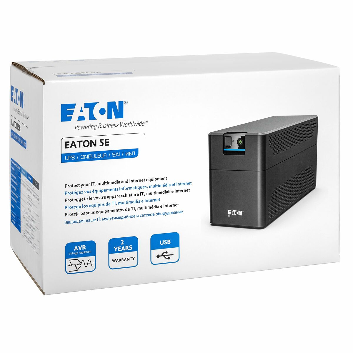 System för Avbrottsfri Strömförsörjning Interaktiv (UPS) Eaton 5E Gen2 1200 USB - 4