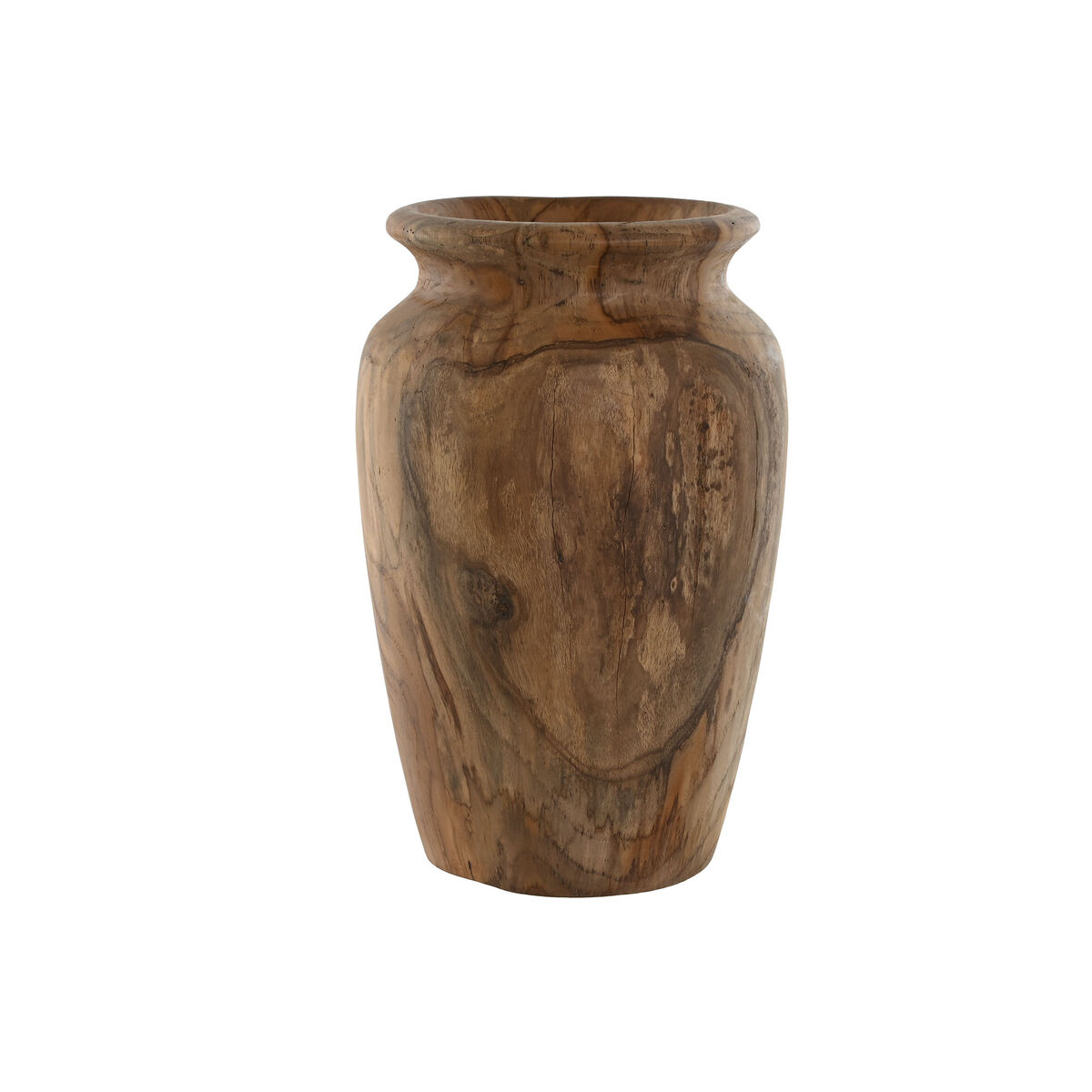 Vas Home ESPRIT Naturell Mörkbrun Teak 25 x 25 x 40 cm