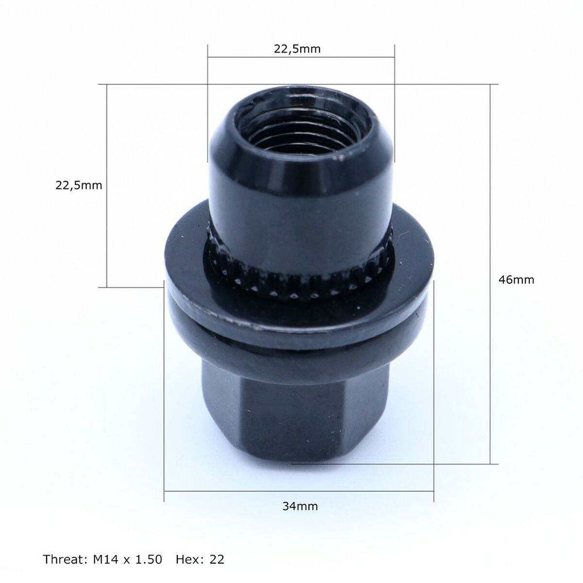 Hjulmuttrar för fälgar OMP OMPS09491401 M14 x 1,50 Range Rover (20 antal) - 4