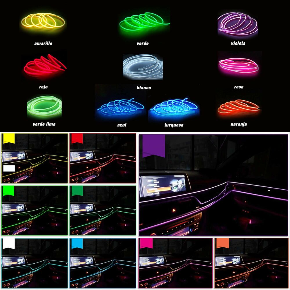 Neon ljus remsa OCC Motorsport 3 m Fiberoptik - 3