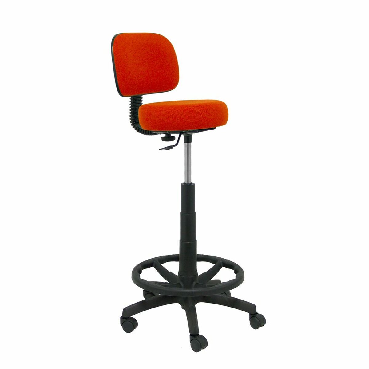 Ergonomisk Pall Piqueras y Crespo LB305RN Orange Mörk Orange PVC Med hjul - 3