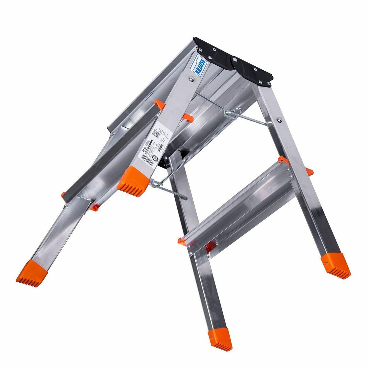 Hoppvikbar trappstege, 2 steg Krause 130020 Silvrig Aluminium - 4