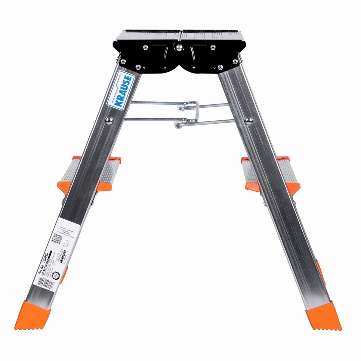 Hoppvikbar trappstege, 2 steg Krause 130020 Silvrig Aluminium - 2