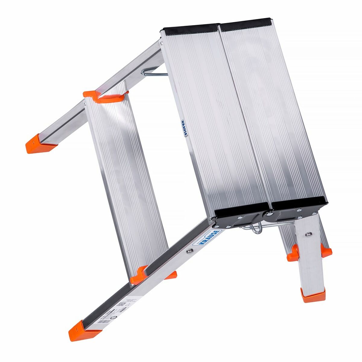 Hoppvikbar trappstege, 2 steg Krause 130020 Silvrig Aluminium - 3