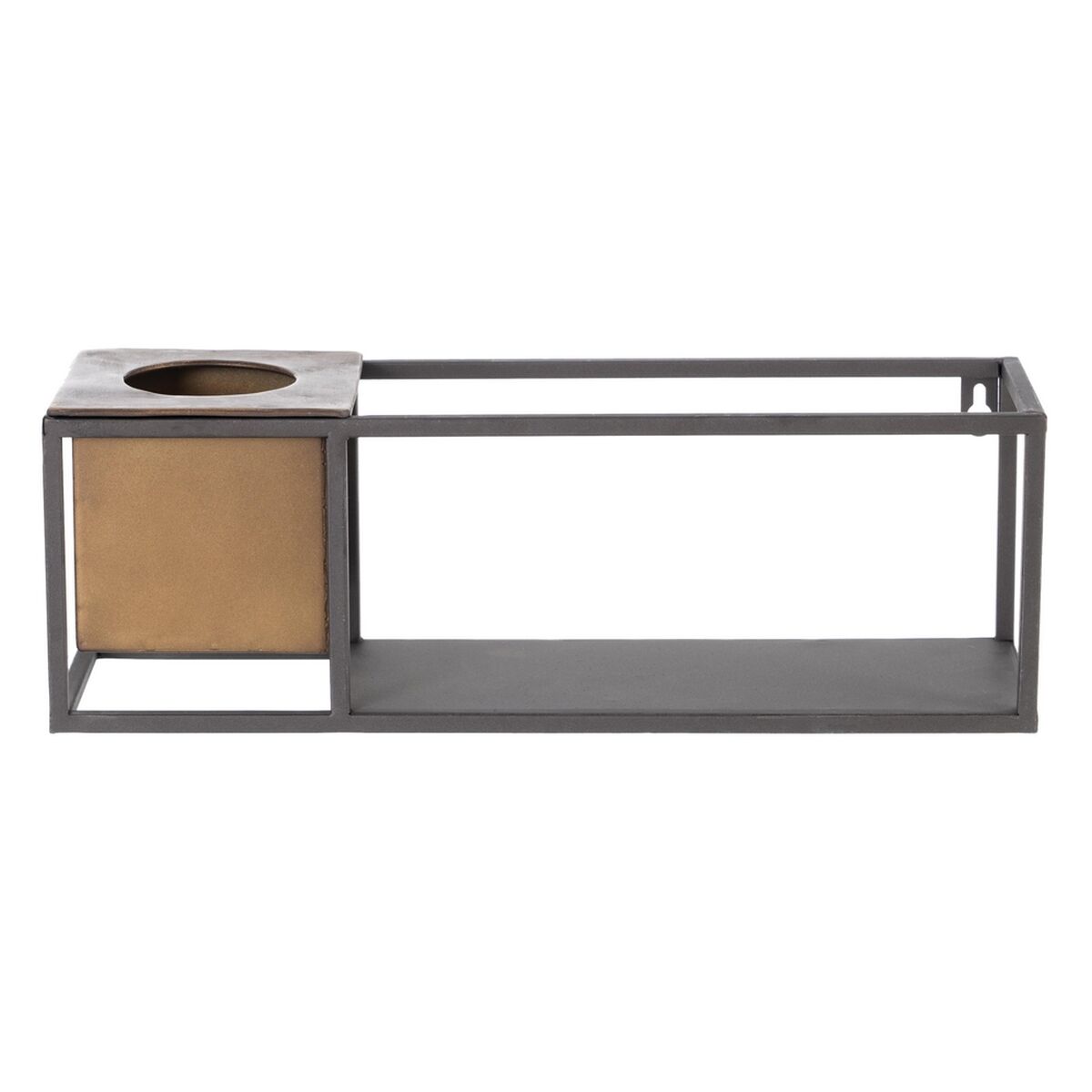 Bokhylla 40 x 12 x 13,5 cm Svart Gyllene Metall - 4