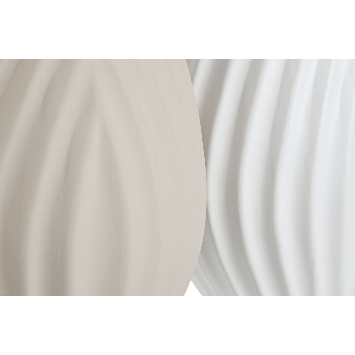Vas Home ESPRIT Vit Beige Stengods Traditionell stil 24 x 24 x 41 cm (2 antal) - 3