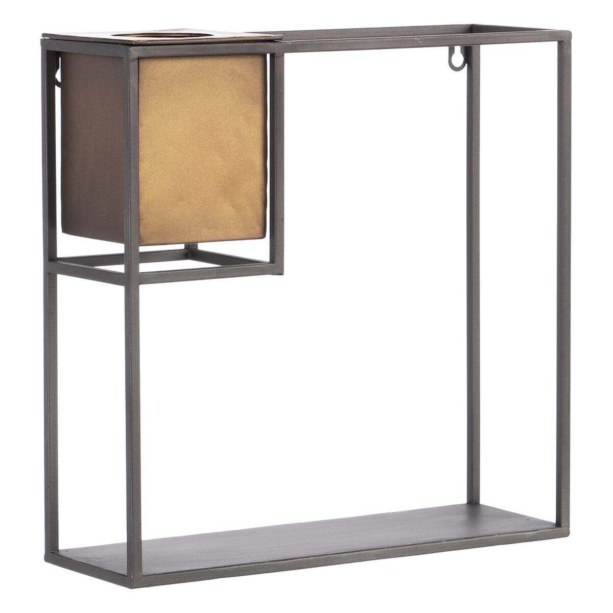 Bokhylla 36 x 12 x 36 cm Svart Gyllene Metall