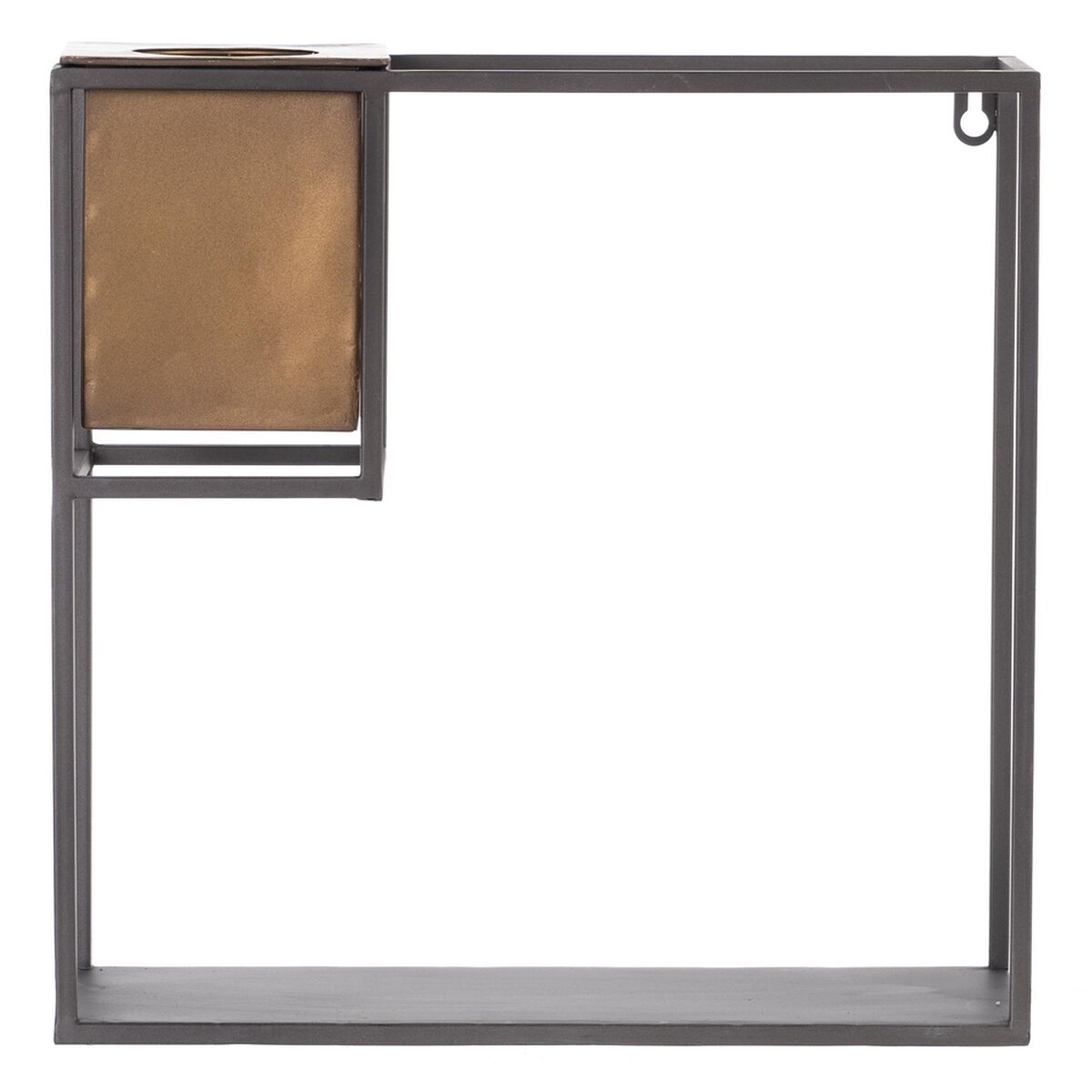 Bokhylla 36 x 12 x 36 cm Svart Gyllene Metall - 5
