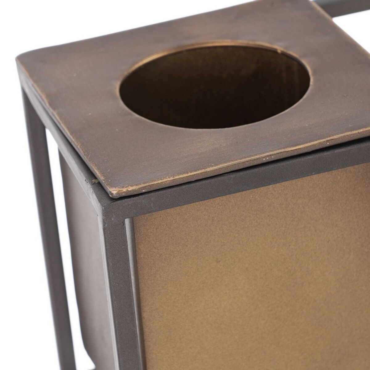 Bokhylla 36 x 12 x 36 cm Svart Gyllene Metall - 4