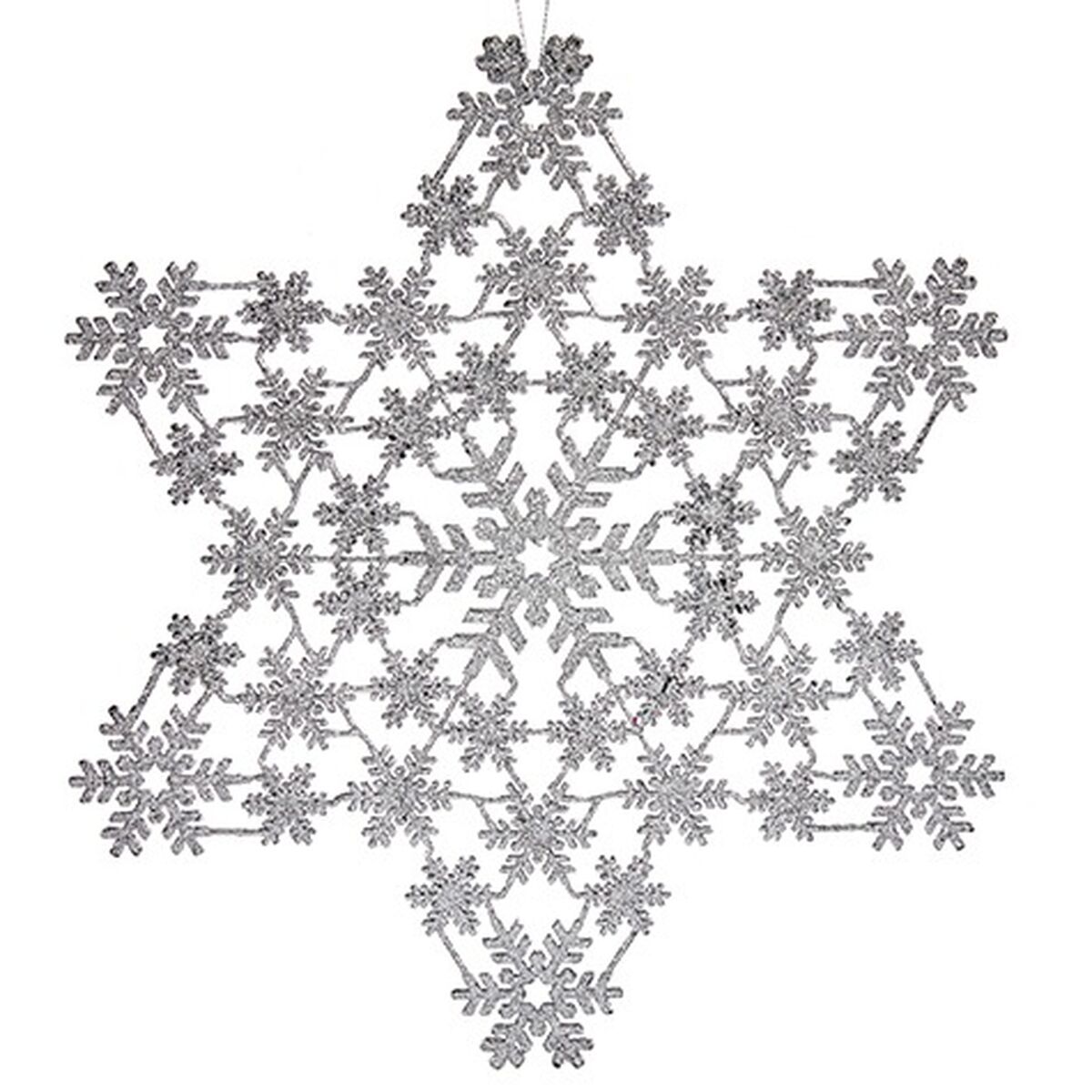 Julgranskula Stjärna Silvrig 31,5 x 32 x 0,1 cm (24 antal) - 2