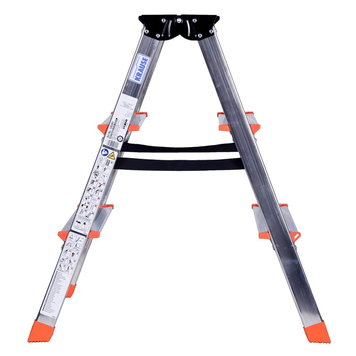 Hoppvikbar trappstege, 3 steg Krause 120397 Silvrig Aluminium - 7