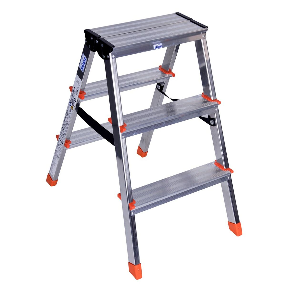 Hoppvikbar trappstege, 3 steg Krause 120397 Silvrig Aluminium - 4
