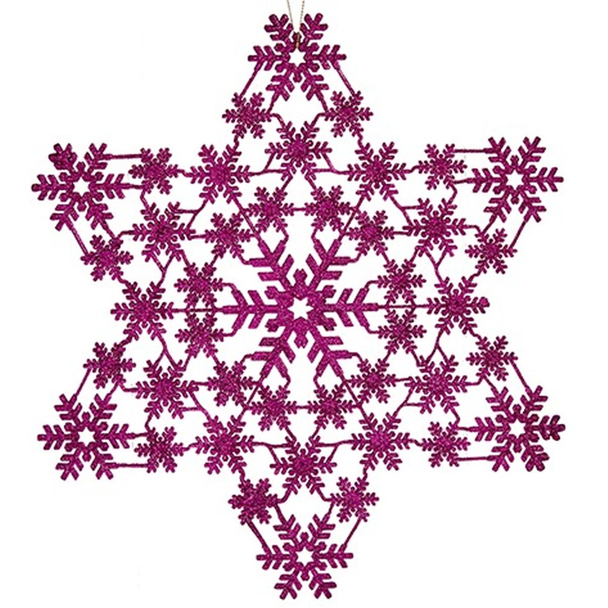 Julgranskula Krist+ Fuchsia Stjärna 29 x 0,1 x 32 cm 32 x 32 x 0,1 cm (24 antal) - 4