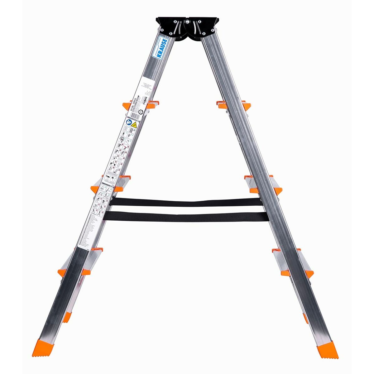Hoppvikbar trappstege, 4 steg Krause 120403 Silvrig Aluminium - 5