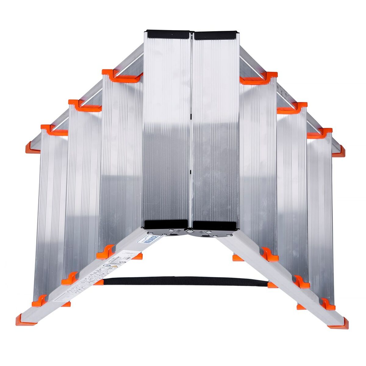 Hoppvikbar trappstege, 4 steg Krause 120403 Silvrig Aluminium - 7