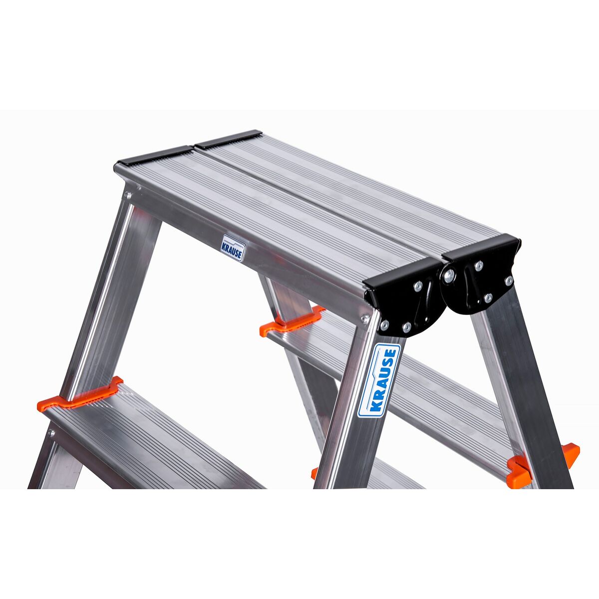 Hoppvikbar trappstege, 4 steg Krause 120403 Silvrig Aluminium - 2