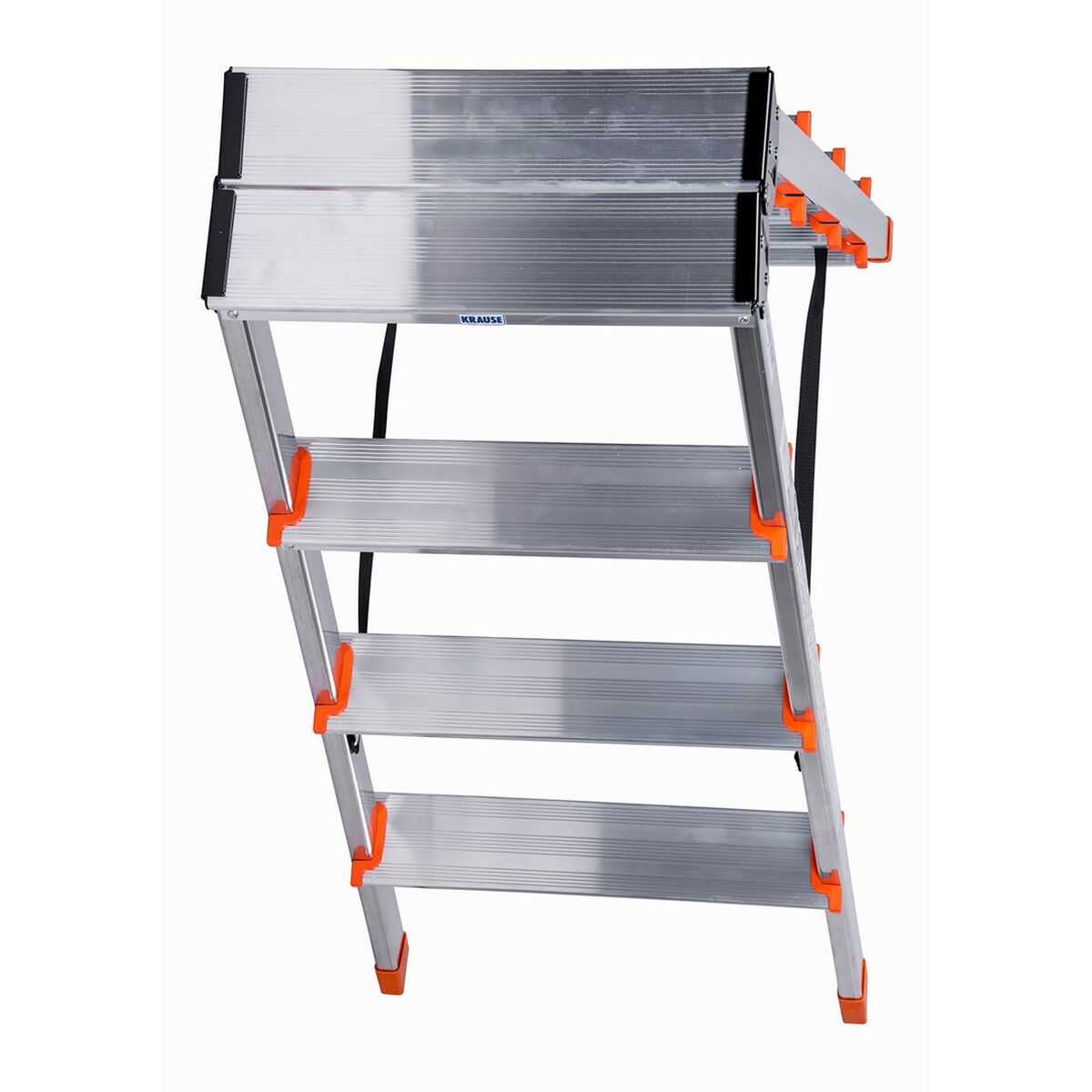 Hoppvikbar trappstege, 4 steg Krause 120403 Silvrig Aluminium - 6